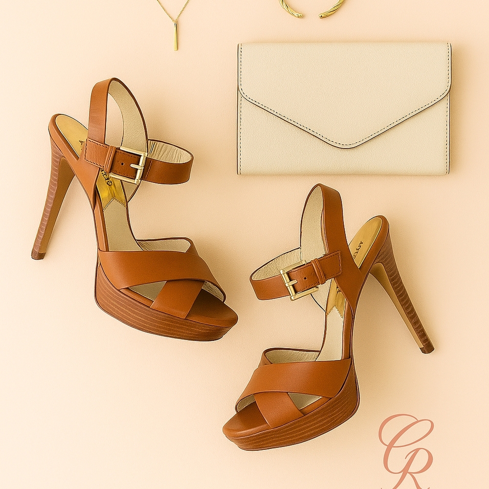 Elegant Brown Strappy Heels